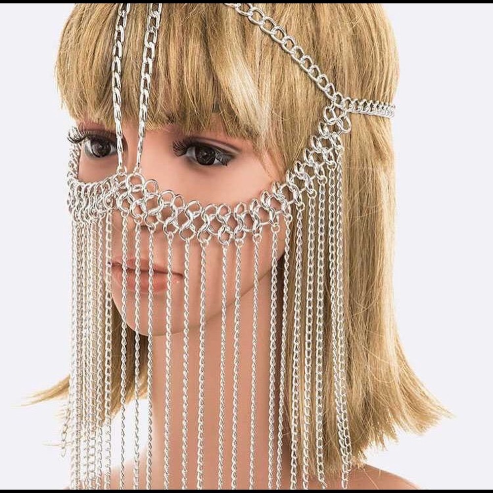 Chain Fringe Face Mask Jewelry